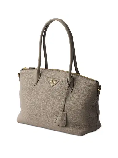 Prada Women's  Leather Tote Bag - Grey | Thumbnail 2