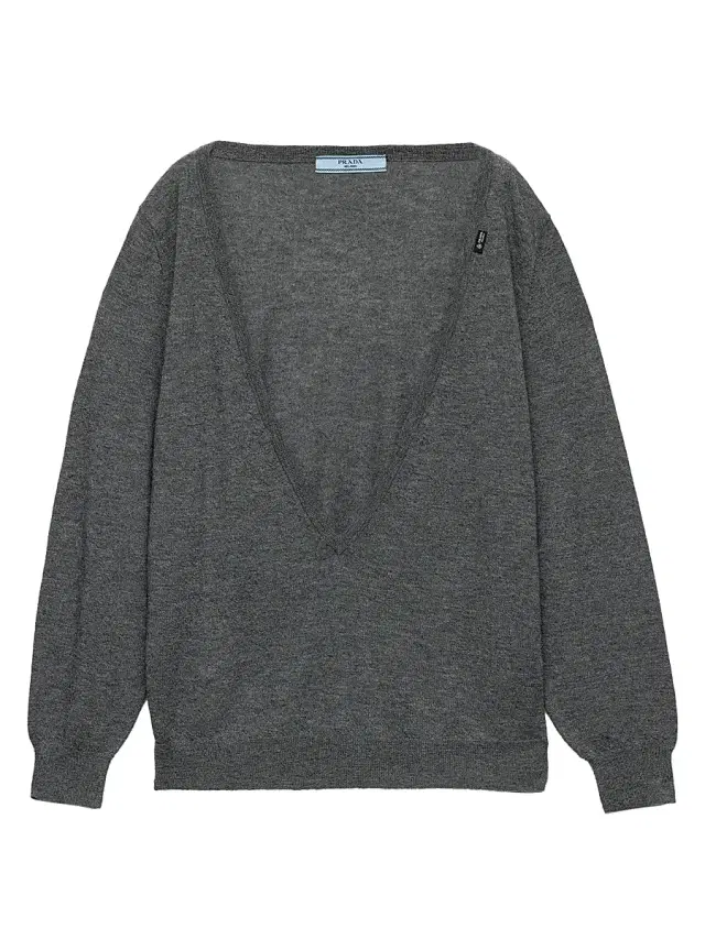 Women's Cashmere V-Neck Sweater - Grey