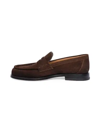 Santoni Women's Airglow Suede Penny Loafers | Thumbnail 5 Santoni Women's Airglow Suede Penny Loafers | Thumbnail 5