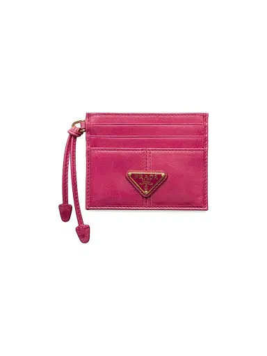 Prada Women's Leather Card Holder | Thumbnail 1 Prada Women's Leather Card Holder | Thumbnail 1