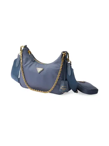 Prada Women's Re-Edition 2005 Re-Nylon Bag - Medium Blue | Thumbnail 2
