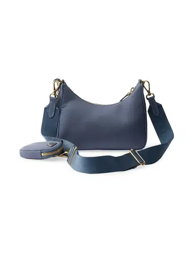 Prada Women's Re-Edition 2005 Re-Nylon Bag - Medium Blue | Thumbnail 3