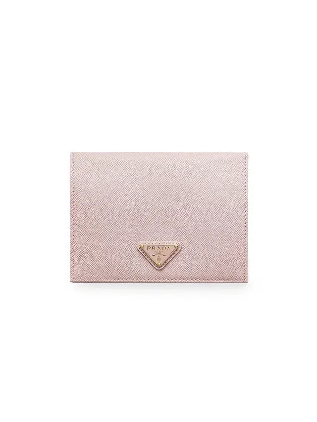 Prada Women's Saffiano Leather Passport Holder - Pink