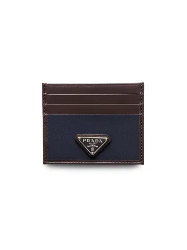 Prada Men's Re-Nylon and Leather Card Holder | Thumbnail 1 Prada Men's Re-Nylon and Leather Card Holder | Thumbnail 1
