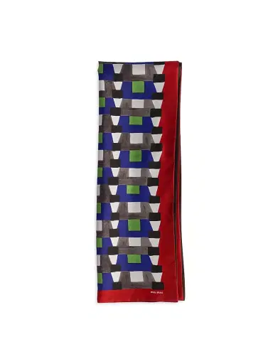 Miu Miu Women's Printed Silk Scarf | Thumbnail 1