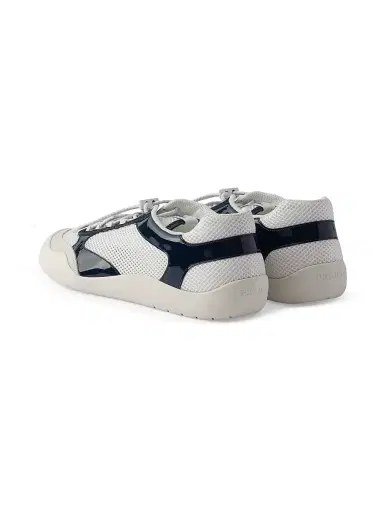 Prada Men's Speedrock Patent Leather and Mesh Fabric Sneakers - Blue | Thumbnail 3 Prada Men's Speedrock Patent Leather and Mesh Fabric Sneakers - Blue | Thumbnail 3