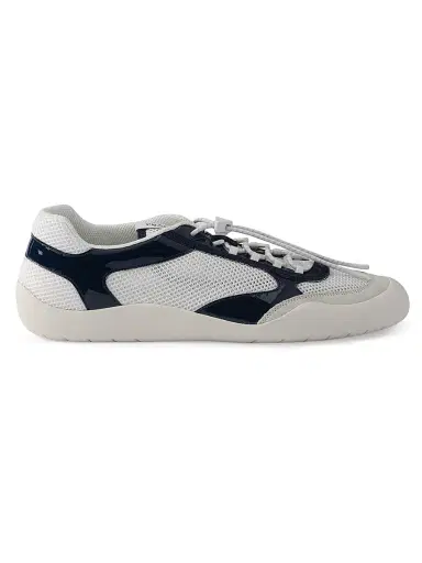 Prada Men's Speedrock Patent Leather and Mesh Fabric Sneakers - Blue | Thumbnail 1 Prada Men's Speedrock Patent Leather and Mesh Fabric Sneakers - Blue | Thumbnail 1