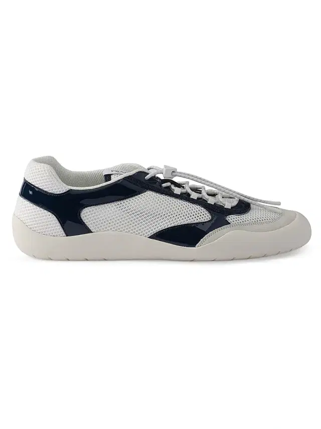 Prada Men's Speedrock Patent Leather and Mesh Fabric Sneakers - Blue