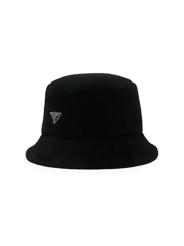 Prada Men's Shearling Bucket Hat - Black
