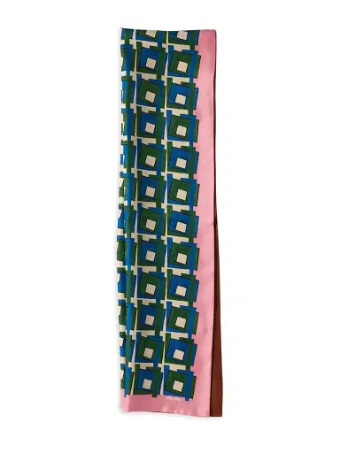 Miu Miu Women's Printed Silk Scarf | Thumbnail 1 Miu Miu Women's Printed Silk Scarf | Thumbnail 1
