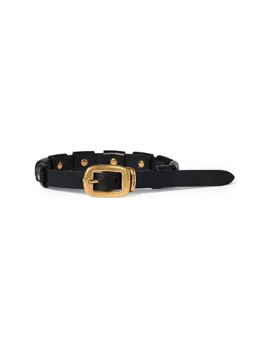 Miu Miu Women's Leather Bracelet with Buckle - Black | Thumbnail 1