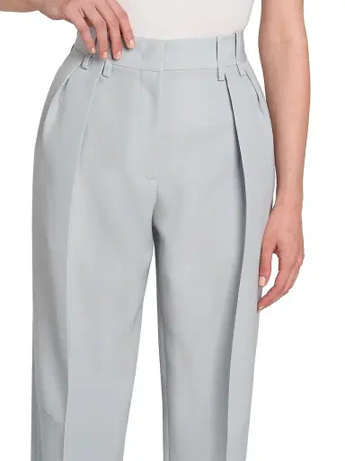 Jil Sander Women's Pleat-Front Wool Gabardine Trousers | Thumbnail 6