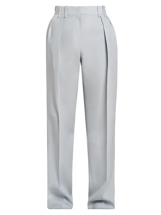 Jil Sander Women's Pleat-Front Wool Gabardine Trousers - Cerulean