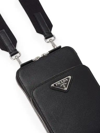 Prada Men's Saffiano Leather Smartphone Case | Thumbnail 6 Prada Men's Saffiano Leather Smartphone Case | Thumbnail 6