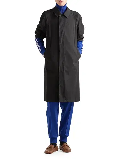 Prada Men's Technical Fabric Blouson Jacket - Blue | Thumbnail 2 Prada Men's Technical Fabric Blouson Jacket - Blue | Thumbnail 2