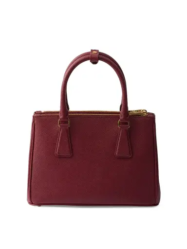 Prada Women's Small Galleria Saffiano Leather Top Handle Bag - Burgundy | Thumbnail 5