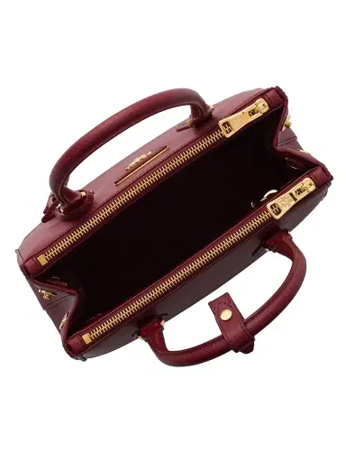 Prada Women's Small Galleria Saffiano Leather Top Handle Bag - Burgundy | Thumbnail 6