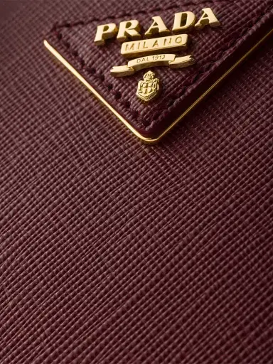 Prada Women's Small Galleria Saffiano Leather Top Handle Bag - Burgundy | Thumbnail 7