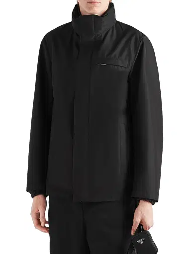 Prada Men's Technical Fabric Blouson Jacket - Black - Size 38 | Thumbnail 2