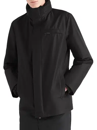 Prada Men's Technical Fabric Blouson Jacket - Black - Size 38 | Thumbnail 4