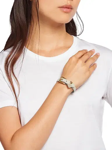 Prada Women's Saffiano Leather Bracelet - Beige Khaki | Thumbnail 2 Prada Women's Saffiano Leather Bracelet - Beige Khaki | Thumbnail 2