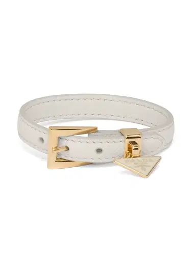 Prada Women's Saffiano Leather Bracelet - Beige Khaki | Thumbnail 1 Prada Women's Saffiano Leather Bracelet - Beige Khaki | Thumbnail 1