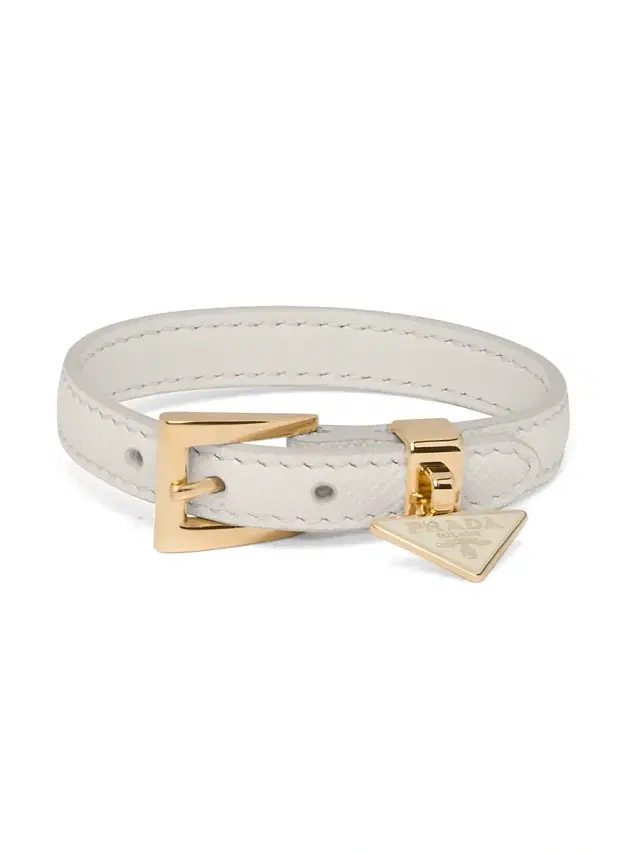 Women's Saffiano Leather Bracelet - Beige Khaki Women's Saffiano Leather Bracelet - Beige Khaki