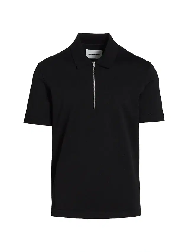Jil Sander Men's Half-Zip Polo Shirt - Black