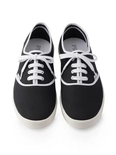 Prada Men's Drill Fabric Sneakers - Black | Thumbnail 2 Prada Men's Drill Fabric Sneakers - Black | Thumbnail 2