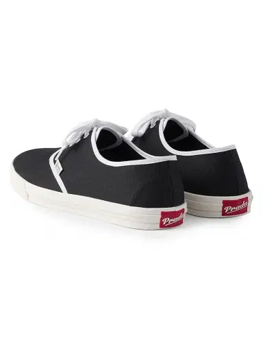 Prada Men's Drill Fabric Sneakers - Black | Thumbnail 3 Prada Men's Drill Fabric Sneakers - Black | Thumbnail 3