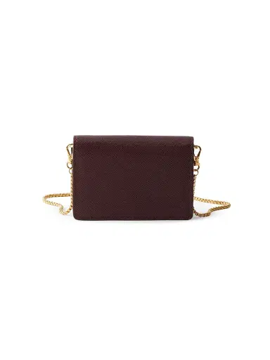 Prada Women's Saffiano Leather Card Holder with Shoulder Strap | Thumbnail 3 Prada Women's Saffiano Leather Card Holder with Shoulder Strap | Thumbnail 3