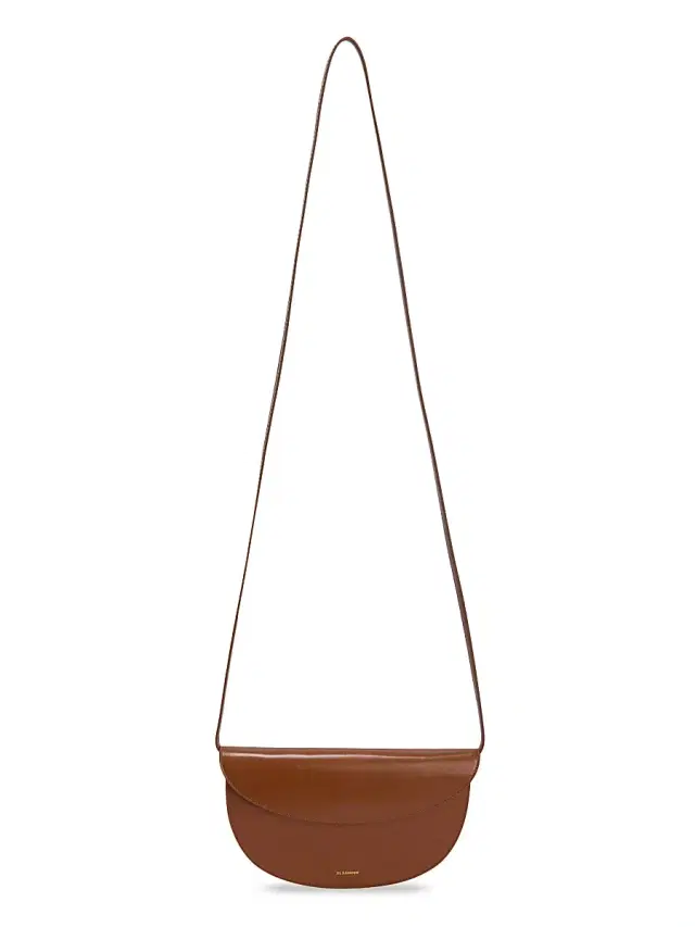 Jil Sander Women's Curve Leather Crossbody Bag - Tan
