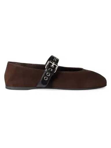 Miu Miu Women's Suede Ballerinas - Brown - Size 10 | Thumbnail 1 Miu Miu Women's Suede Ballerinas - Brown - Size 10 | Thumbnail 1