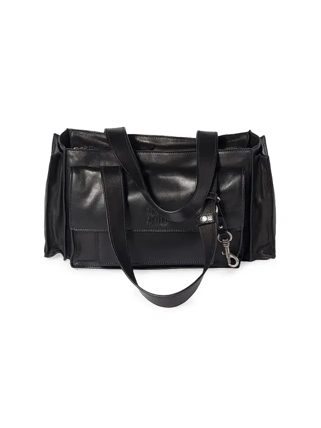 Miu Miu Women's Utilitaire Nappa Leather Shopping Bag - Black