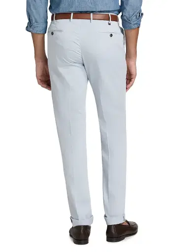 PT Torino Men's Garment-Dyed Stretch Cotton-Silk Chino Pants - Dust Gray | Thumbnail 5