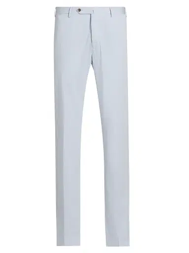 PT Torino Men's Garment-Dyed Stretch Cotton-Silk Chino Pants - Dust Gray | Thumbnail 1