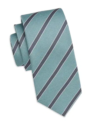 Isaia Men's Repp Striped Silk Tie | Thumbnail 1