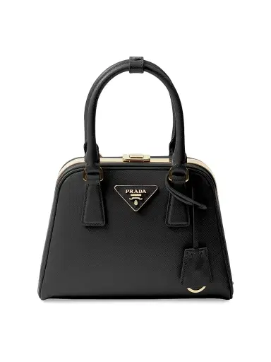 Prada Women's Pyramid Saffiano Leather Mini Top Handle Bag | Thumbnail 1 Prada Women's Pyramid Saffiano Leather Mini Top Handle Bag | Thumbnail 1