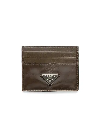 Prada Men's Leather Card Holder | Thumbnail 1 Prada Men's Leather Card Holder | Thumbnail 1