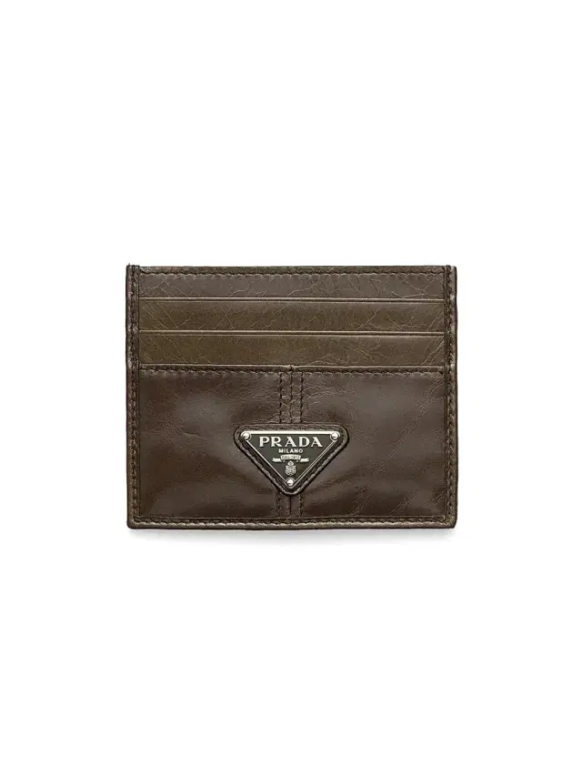 Prada Men's Leather Card Holder - Green