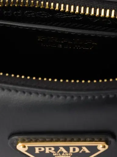 Prada Women's Arqué Mini Leather Shoulder Bag - Black | Thumbnail 5