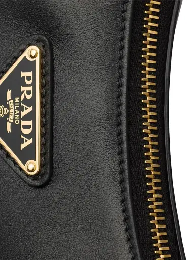Prada Women's Arqué Mini Leather Shoulder Bag - Black | Thumbnail 6