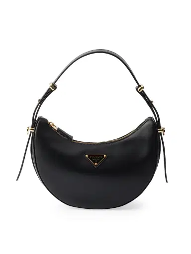 Prada Women's Arqué Mini Leather Shoulder Bag - Black | Thumbnail 1