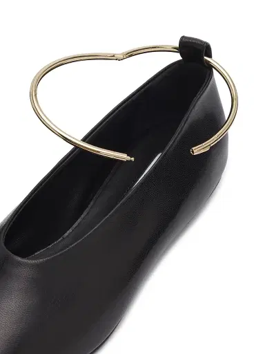 Jil Sander Women's Ring Leather Ballerina Flats - Black - Size 11 | Thumbnail 5