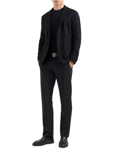 Giorgio Armani Men's Crewneck Stretch T-Shirt - Nero - Size 48 | Thumbnail 2 Giorgio Armani Men's Crewneck Stretch T-Shirt - Nero - Size 48 | Thumbnail 2