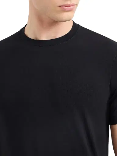 Giorgio Armani Men's Crewneck Stretch T-Shirt - Nero - Size 48 | Thumbnail 6 Giorgio Armani Men's Crewneck Stretch T-Shirt - Nero - Size 48 | Thumbnail 6
