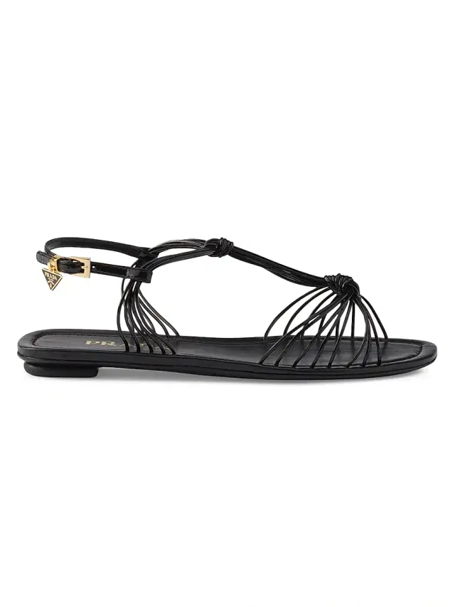 Prada Women's Patent Leather Sandals - Black