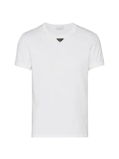 Prada Men's Cotton T-Shirt - White | Thumbnail 1