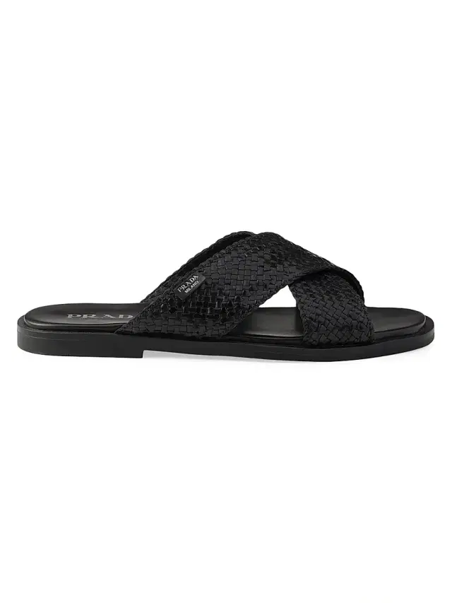 Men's Crisscross Slides - Black