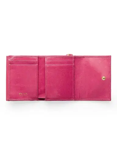 Prada Women's Small Leather Wallet - Pink Gold | Thumbnail 4 Prada Women's Small Leather Wallet - Pink Gold | Thumbnail 4
